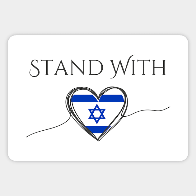 Flag of Israel, Stand with Israel Sticker by ProPod